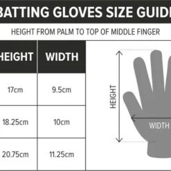 cricket batting gloves sizing