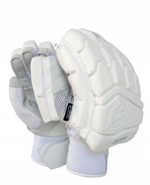 SG Cricket Hilite Full White Batting Gloves