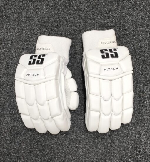 SS Hitech White Batting Gloves