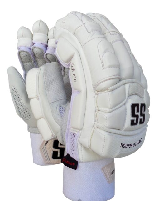 SS Limited Edition White Cricket Batting Gloves