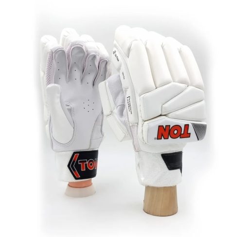 TON Vertu White Cricket Batting Gloves